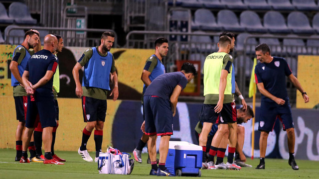 Cagliari 29 07 2020 Presso Stadio Sardegna Arena - Campionato serie A Tim 2019-20 incontro Cagliari vs Juventus
nella foto: giocatori in riscaldamento
SILPRESS/ENRICO LOCCI