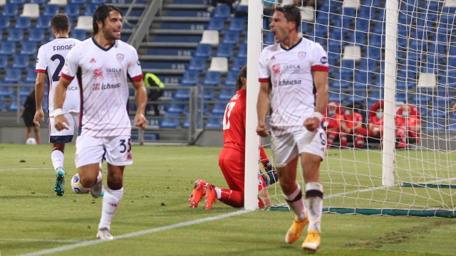 Reggio Emilia 20 Settembre 2020 Campionato serie A Tim 2020- 2021 stadio del tricolore 1 giornata
Sassuolo - Cagliari
Ph Mariani Moroni Silpress nella foto ,GIOVANNI SIMEONE GOAL