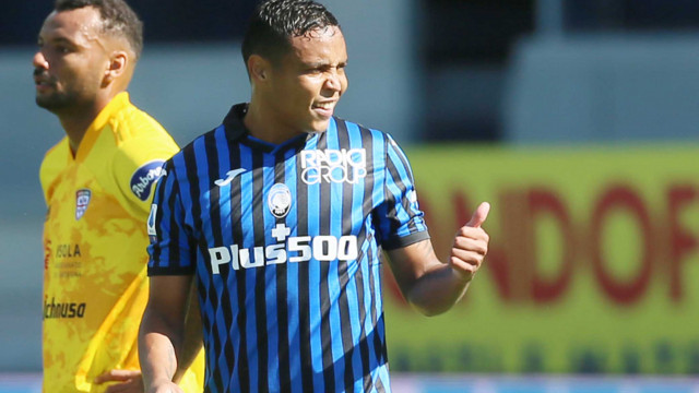 Bergamo 04 Ottobre 2020 Campionato serie A Tim 2020- 2021 stadio Gewuis Stadium 3 giornata
Atalanta - Cagliari
Ph Mariani Moroni Silpress nella foto LUIS MURIEL. ESULTANZA GOAL 1-0