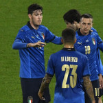 ITALIA - ESTONIA AMICHEVOLE 11-11-2020 ESULTANZA DI FEDERICO BERNARDESCHI. GALASSI SILVANO/SILPRESS