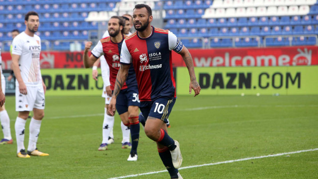 Cagliari 06 01 2021 Presso Stadio Sardegna Arena - Campionato seire A tim - Cagliari vs Benevento
nella foto: esultanza di Joao Pedro del cagliari
SILPRESS/ENRICO LOCCI