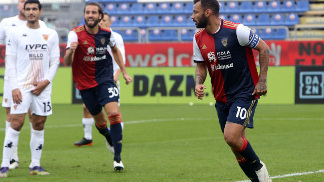 Cagliari 06 01 2021 Presso Stadio Sardegna Arena - Campionato seire A tim - Cagliari vs Benevento
nella foto: esultanza di Joao Pedro del cagliari
SILPRESS/ENRICO LOCCI
