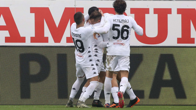 Cagliari 06 01 2021 Presso Stadio Sardegna Arena - Campionato seire A tim - Cagliari vs Benevento
nella foto: esultanza di marco sau del benevento
SILPRESS/ENRICO LOCCI
