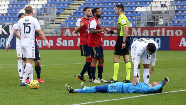 Cagliari 06 01 2021 Presso Stadio Sardegna Arena - Campionato seire A tim - Cagliari vs Benevento
nella foto: giocatore infortunato
SILPRESS/ENRICO LOCCI