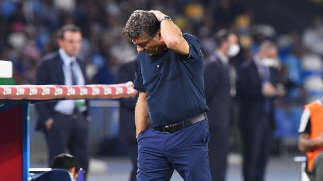 Photo LiveMedia/Carmelo Imbesi
Naples, Italy, September 26, 2021, Italian football Serie A match
SSC Napoli vs Cagliari Calcio
Image shows:
Cagliari's head coach Walter Mazzarri reacts
LiveMedia - World Copyright