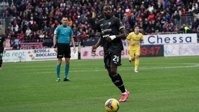 RESTRICTED TO EDITORIAL USE.
Mandatory Credit: Photo by Alessandro Tocco/NurPhoto/Shutterstock (15142037u)
Antoine Makoumbou (#29 Cagliari Calcio) participates in the Serie A TIM match between Cagliari Calcio and Parma Calcio in Italy on February 9, 2025.
Cagliari v Parma - Serie A, Italy - 09 Feb 2025