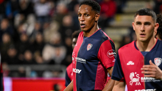 Yerri Mina of Cagliari Calcio during Cagliari Calcio vs Juventus FC, Italian soccer Serie A match in Cagliari, Italy, February 23 2025