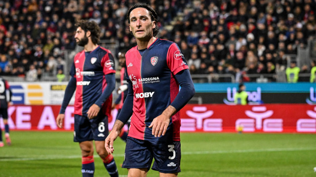 Tommaso Augello of Cagliari Calcio during Cagliari Calcio vs Juventus FC, Italian soccer Serie A match in Cagliari, Italy, February 23 2025