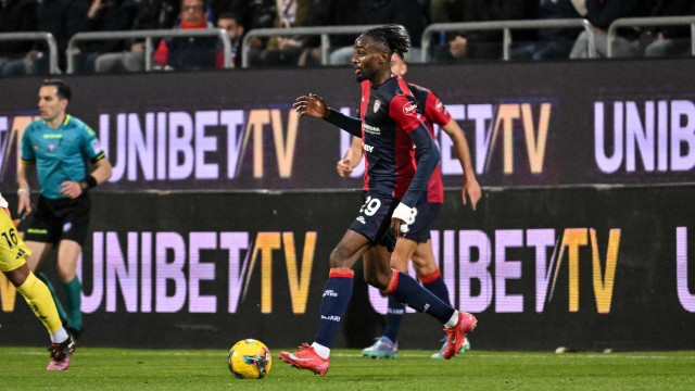 Antoine Makoumbou of Cagliari Calcio during Cagliari Calcio vs Juventus FC, Italian soccer Serie A match in Cagliari, Italy, February 23 2025