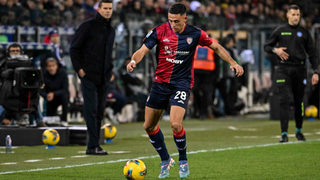 Gabriele Zappa of Cagliari Calcio during Cagliari Calcio vs Juventus FC, Italian soccer Serie A match in Cagliari, Italy, February 23 2025