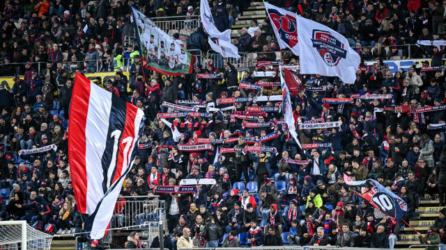 Tifosi, Fans, Supporters of Cagliari Calcio during Cagliari Calcio vs Genoa CFC, Italian soccer Serie A match in Cagliari, Italy, March 07 2025