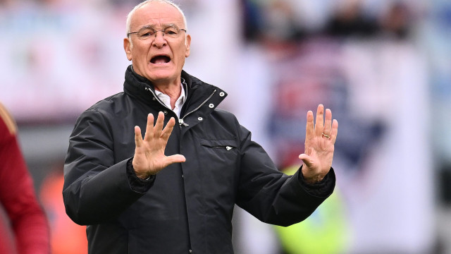 Claudio Ranieri coach of A.S. Roma participates in the 29th day of the Serie A Championship between A.S. Roma and Cagliari Calcio at the Olympic Stadium on March 16, 2025 in Rome, Italy.