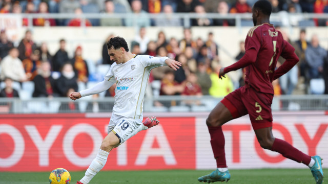 Rome, Italy 16.03.2025 : Nadier Zortea of Cagliari during Italian football championship Serie A Enilive 2024-2025 match AS Roma vs Cagliari Calcio at OLYMPIC STADIUM in Rome