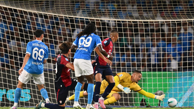 Dc Napoli 30/08/2025 - campionato di calcio serie A / Napoli-Cagliari / foto Domenico Cippitelli/Image Sport
nella foto: gol Andre’ Frank Zambo Anguissa