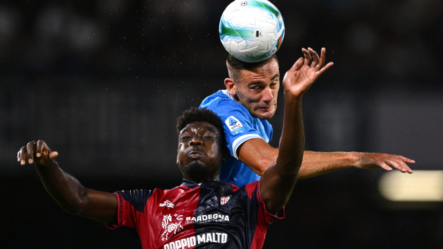 As Napoli 30/08/2025 - campionato di calcio serie A / Napoli-Cagliari / foto Antonello Sammarco/Image Sport
nella foto: Lorenzo Lucca-MIchel Adopo
