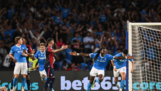 Dc Napoli 30/08/2025 - campionato di calcio serie A / Napoli-Cagliari / foto Domenico Cippitelli/Image Sport
nella foto: esultanza gol Andre’ Frank Zambo Anguissa