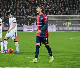 Juan Rodriguez of Cagliari Calcio during Cagliari Calcio vs AC Milan, Italian soccer Serie A match in Cagliari, Italy, January 02 2026