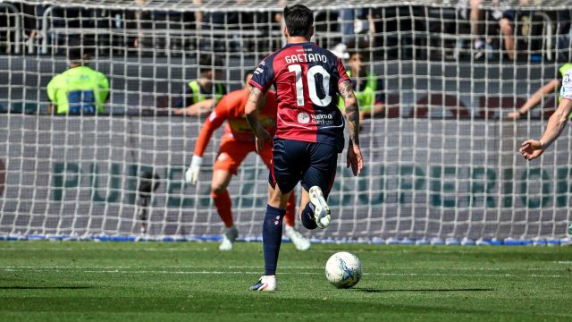 Gianluca Gaetano of Cagliari Calcio during Cagliari Calcio vs US Cremonese, Italian soccer Serie A match in Cagliari, Italy, April 11 2026