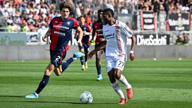 David Okereke of US Cremonese during Cagliari Calcio vs US Cremonese, Italian soccer Serie A match in Cagliari, Italy, April 11 2026