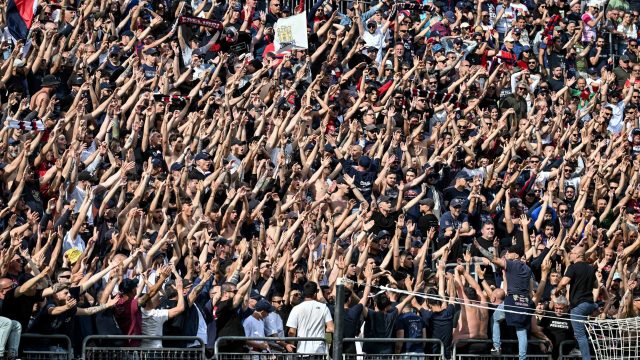 Tifosi, Fans, Supporters of Cagliari Calcio during Cagliari Calcio vs US Cremonese, Italian soccer Serie A match in Cagliari, Italy, April 11 2026