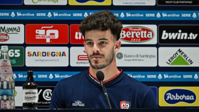 Ze Pedro of Cagliari Calcio, Conferenza Stampa, Press Conference during Cagliari Calcio vs US Cremonese, Italian soccer Serie A match in Cagliari, Italy, April 11 2026