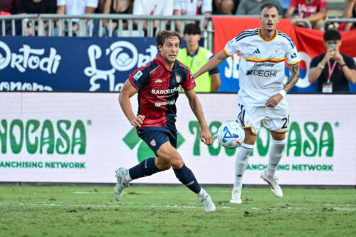 Jacopo Fazzini of Cagliari Calcio during Cagliari Calcio vs US Lecce, Italian soccer Serie A match in Cagliari, Italy, September 07 2026