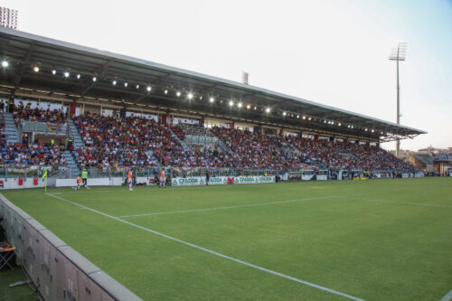 The Main stand of Unipol Domus 
during the Italian Cup 2022-23  Match of Cagliari Calcio Vs Perugia on 5 August 2022 at the Unipol Domus Stadium, Cagliari, Italy  


