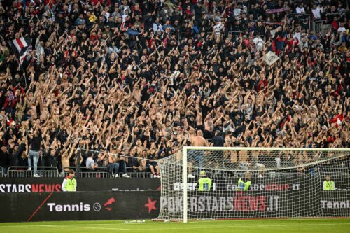 Tifosi, Fans, Supporters of Cagliari Calcio  during  Cagliari Calcio vs Venezia FC, Italian soccer Serie A match in Cagliari, Italy, May 18 2025