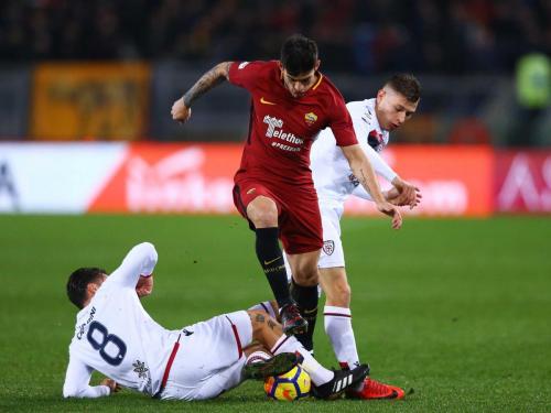 ROMA-CAGLIARI. LUCA CIGARINI DIEGO PEROTTI E NICOLO BARELLA IN AZIONE.SILPRESS