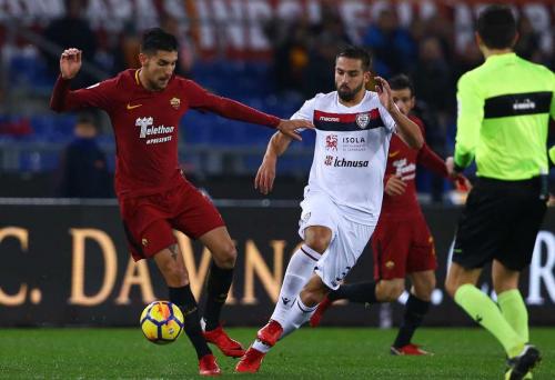 ROMA-CAGLIARI. LEONARDO PAVOLETTI E LORENZO PELLEGRINI IN AZIONE.SILPRESS
