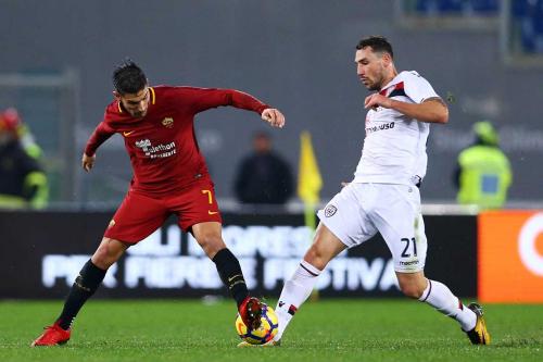 ROMA-CAGLIARI. LORENZO PELLEGRINI E ARTUR IONITA IN AZIONE.SILPRESS