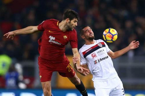 ROMA-CAGLIARI. FEDERICO FAZIO E LEONARDO PAVOLETTI IN AZIONE.SILPRESS
