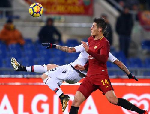 ROMA-CAGLIARI. FABIO PISACANE E PATRICK SCHICK IN AZIONE.SILPRESS