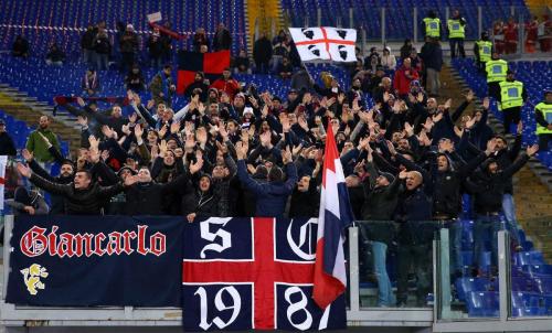 ROMA-CAGLIARI. TIFOSI DEL CAGLIARI.SILPRESS