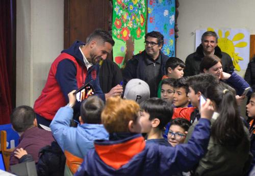 18-01-2018, Calcio, Leonardo Pavoletti alla tappa sarda della Junior Tim Cup di Quartucciu (CA)