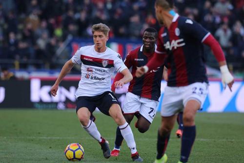 03- 12 - 2017 BOLOGNA - CAGLIARI CAMPIONATO SERIE A TIM 2017 -18 SILVER PRESS  PH ALBERTO MARIANI . NELLA FOTO -FILIPPO ROMAGNA
