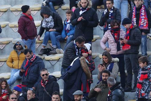 03- 12 - 2017 BOLOGNA - CAGLIARI CAMPIONATO SERIE A TIM 2017 -18 SILVER PRESS  PH ALBERTO MARIANI . NELLA FOTO -TIFOSI IN TRASFERTA A BOLOGNA