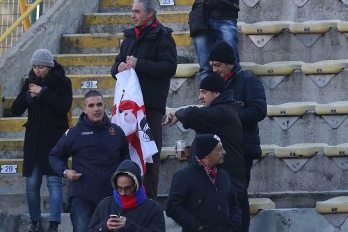 03- 12 - 2017 BOLOGNA - CAGLIARI CAMPIONATO SERIE A TIM 2017 -18 SILVER PRESS  PH ALBERTO MARIANI . NELLA FOTO -TIFOSI IN TRASFERTA A BOLOGNA