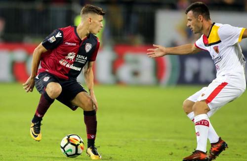 Cagliari (CA)  25 10 2017 Campionato Serie A TIM incontro Cagliari -  Benevento Nella foto:  Nicolò Barella SILPRESS/ENRICO LOCCI