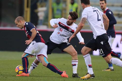03- 12 - 2017 BOLOGNA - CAGLIARI CAMPIONATO SERIE A TIM 2017 -18 SILVER PRESS  PH ALBERTO MARIANI . NELLA FOTO -LUCA CIGARINI