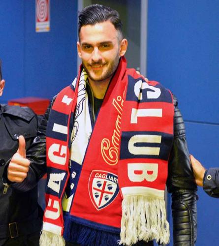 18-01-2018, Sport Cagliari: l'arrivo all'aeroporto di Elmas del nuovo acquisto Lykogiannis