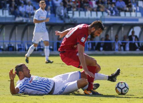 FERRARA, ITALIA, 17-09-17 - 4° GIORNATA DI CAMPIONATO SERIE A TIM ALLO STADIO PAOLO MAZZA: SPAL VS CAGLIARI, NELLA FOTO: Borriello Pavoletti