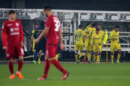 Chievo Verona-Cagliari esultanza Chievo Giaccherini