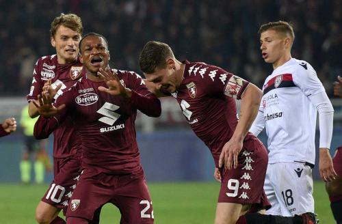 TORINO-CAGLIARI. 29-10-2017 ESULTANZA OBI. SILPRESS