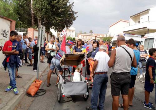 Oristano (OR) 31 08 2017 i tifosi aspettano invano l'inizio dell'amichevole tra il Cagliari  e il Tortolì . Ia partita non si giocherà perchè il campo non è agibile  . SILPRESS/ENRICOLOCCI