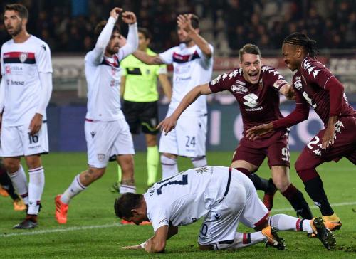 TORINO-CAGLIARI. 29-10-2017 ESULTANZA OBI. SILPRESS