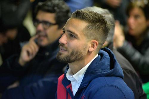 18-01-2018, Calcio, Leonardo Pavoletti alla tappa sarda della Junior Tim Cup di Quartucciu (CA)