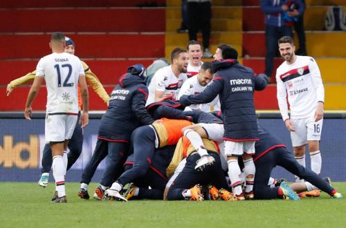 BENEVENTO-CAGLIARI. ESULTANZA FINALE