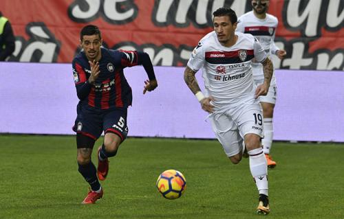 CROTONE-CAGLIARI 28-01-18.FABIO PISACANE E STOIAN .SILPRESS/GIUSEPPE PIPITA