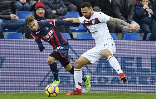 CROTONE-CAGLIARI 28-01-18. LEANDRO CASTAN E RICCI .SILPRESS/GIUSEPPE PIPITA